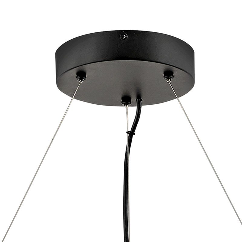 Echo Integrated LED Single Tier Chandelier w/ Etched Acrylic Rods