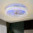20 In Indoor Bedroom Flush Mount Ceiling Fan with Light,With RGB LED lights-101945178