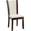 2 pièces de chaises de salle à manger en similicuir brun cerise foncé-1602013989