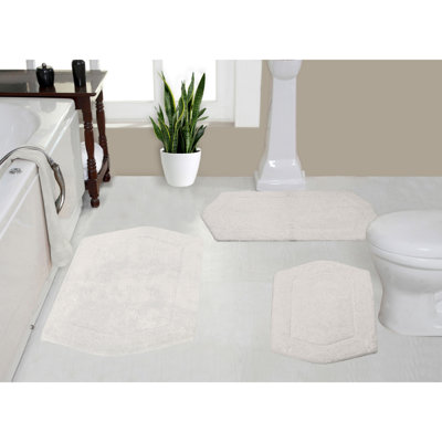 Tapis pour salle de bain 100% coton Morissette, antidérapant, séchage rapide, lavable à la machine