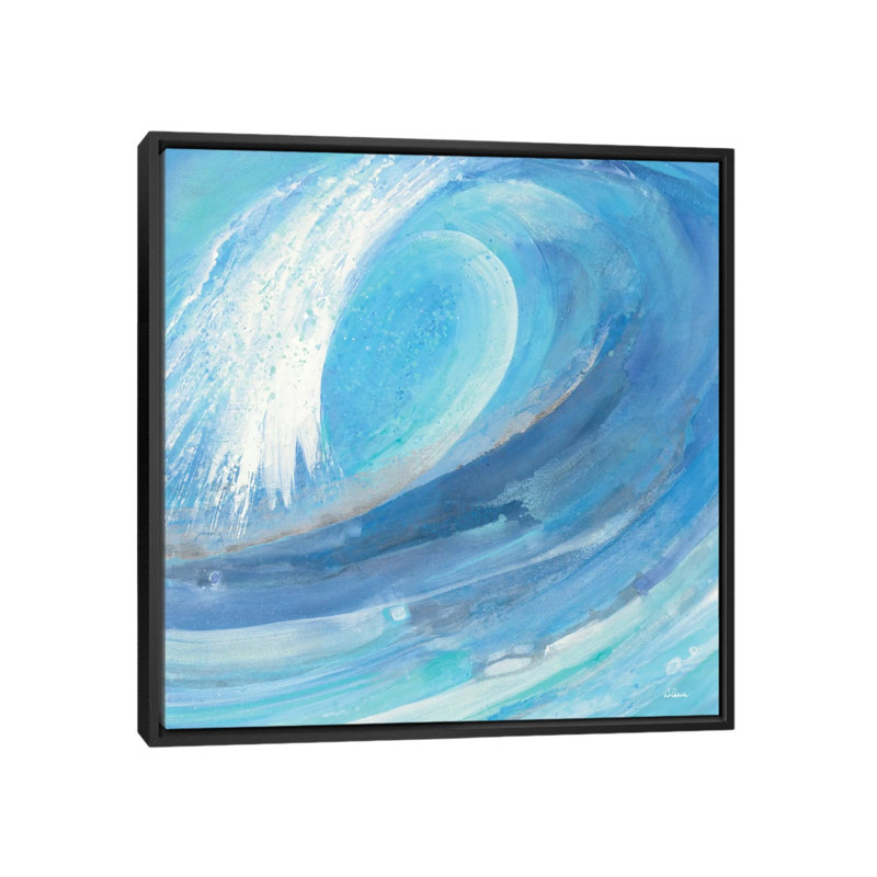 Surf's Up, reproduction d'art sur toile tendue, H 18 po x l 18 po x P 1,5 po, Toile avec cadre noir