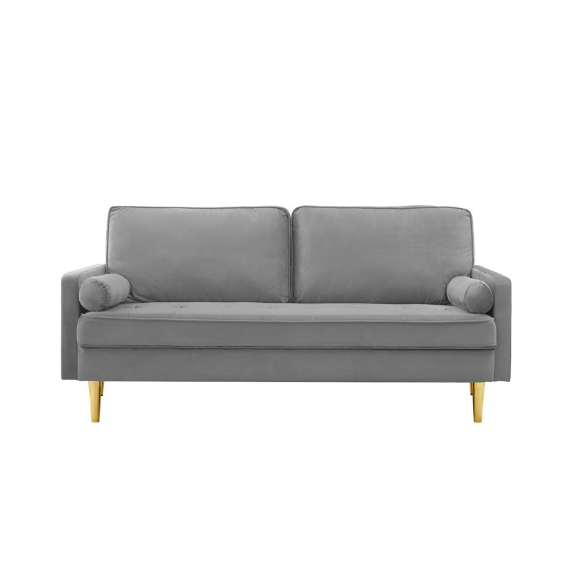 Velvet  Sofa 65 inch, Gray
