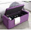 Banc de rangement en velours Fabroni-27327254