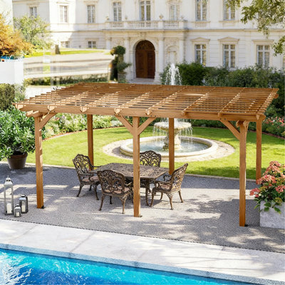 Pavillon de jardin en bois, treillis de pergola d'extérieur