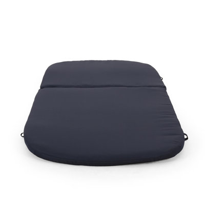 Comfortable Chaise Cushion Polyester Navy Outdoor