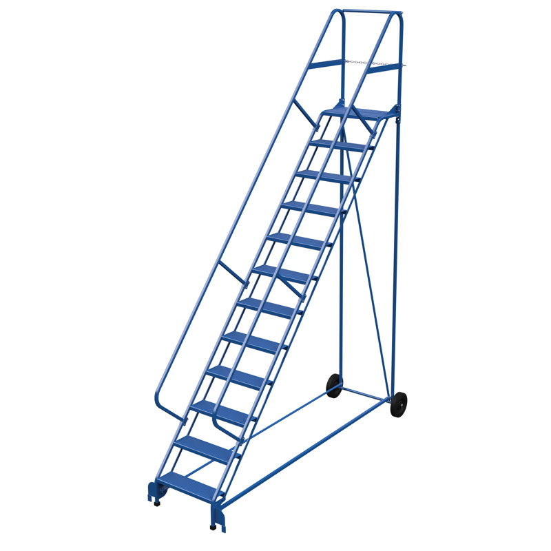 Cohas 12 - Step Steel Folding Library Ladder