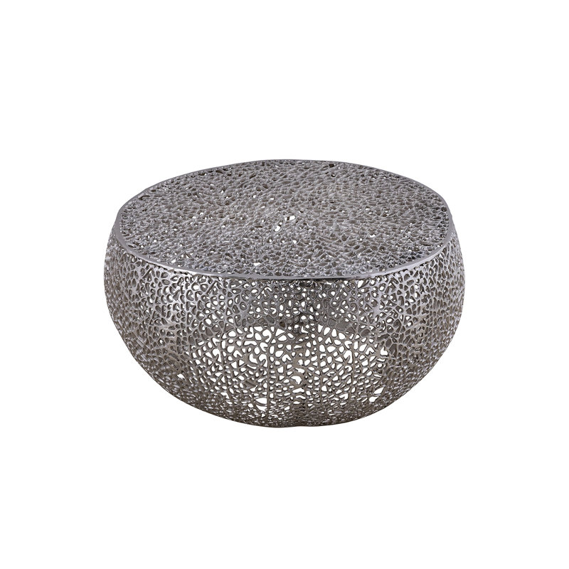 Table basse ronde (inventaire NJ), Argent argent