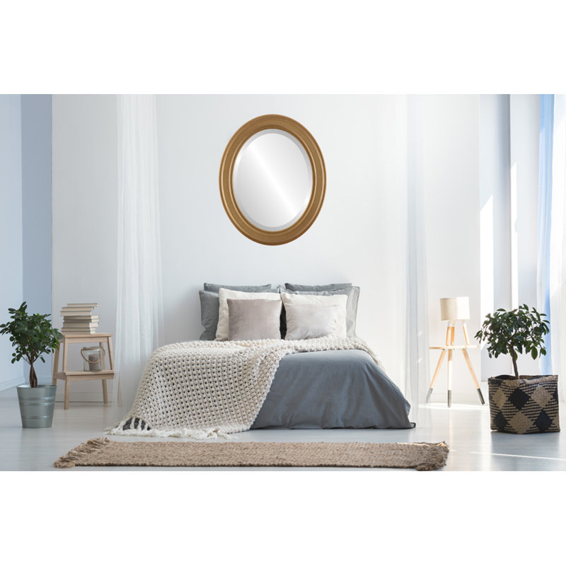 Miroir décoratif biseauté traditionnel Wimbled, 15 po x 19 po