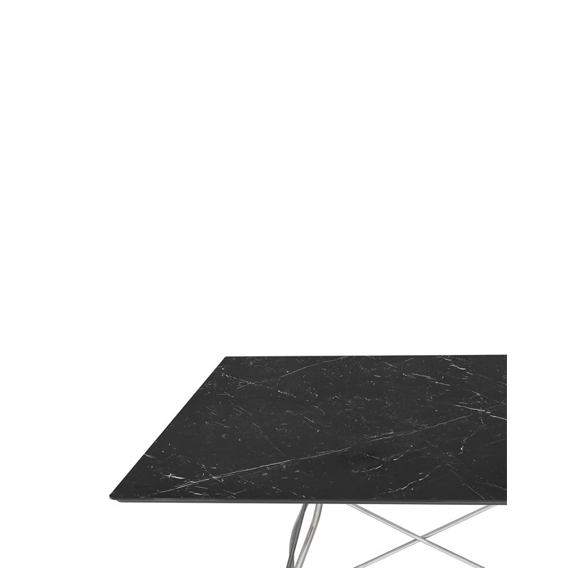 Square Stone Dining Table, Black