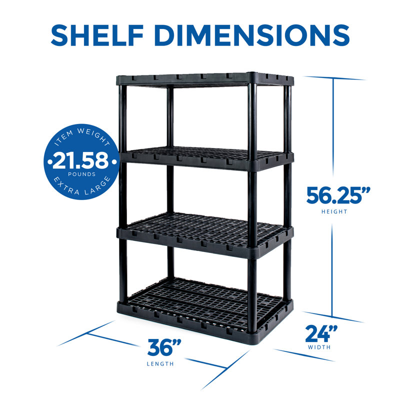 Gracious Living Knect A Shelf Light Duty Interlocking Storage Unit