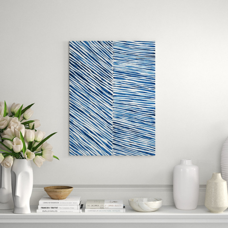 Blue Wood I Painting by Sara Brown, Image Brush Gel, 40" H x 30" W