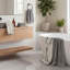 Ensemble de 3 serviettes Kreager 500 g/m² 100 % coton à séchage rapide, motifs marbrés et unis-133793346-136344133