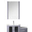 Gris foncé 36 po Meuble-lavabo avec armoire latérale dissimulée, robinet fini, comptoir en céramique blanche et 22 grands miroirs muraux décoratifs-121114238