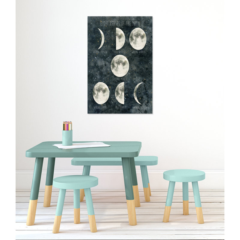 Art lunaire sur lune lunaire, H 36 po x l 24 po x P 1,5 po