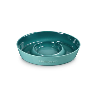 Le Creuset Stoneware Signature Oval Chip And Dip Platter, 13 In. - Blue Riviera