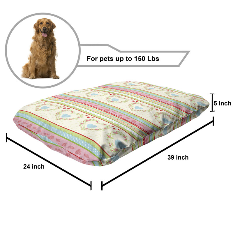Multicolore, lit pour animal de compagnie Ambesonne Shabby Flora