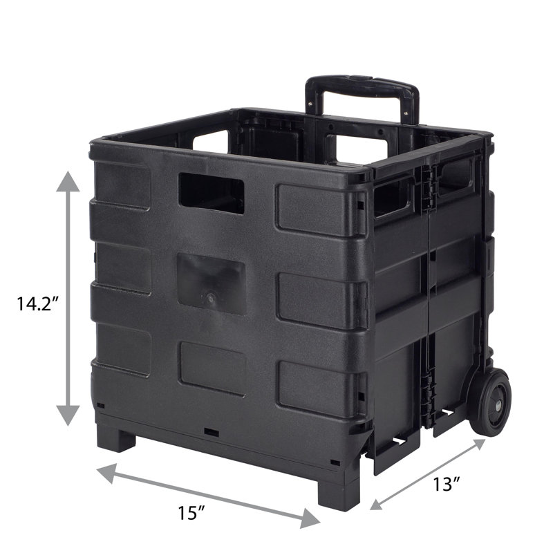 Simplify 14.96'' H x 14.17'' W Utility Cart with Wheels