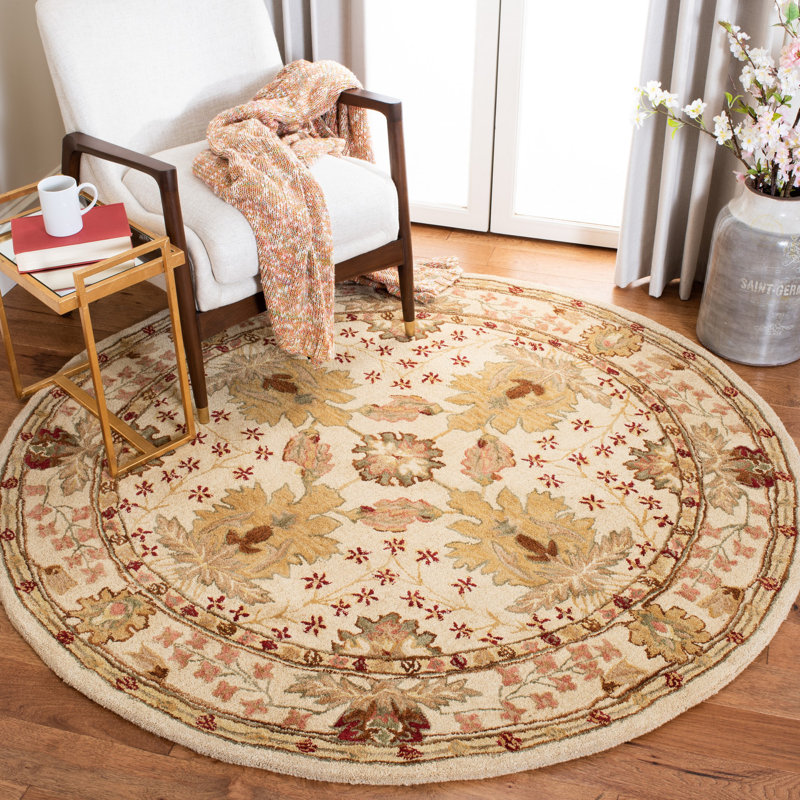 Tingley Hand Tufted Wool Pile Oriental Rug, Round 6'