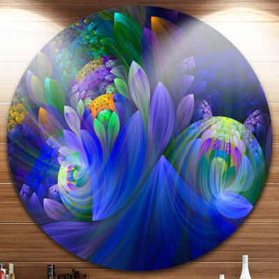 " Blue Fractal Flower Bouquet "