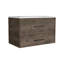 Cardova Floating Vanity Bathroom with 2-Drawers, Dark Brown / White -Bathroom