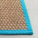 Auckland Bamboo Natural/Turquoise Area Rug