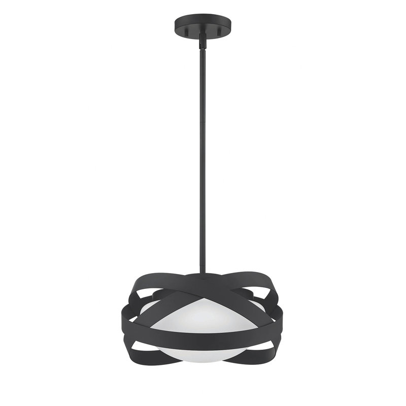 Luminaire suspendu 1 lumière noir, Noir