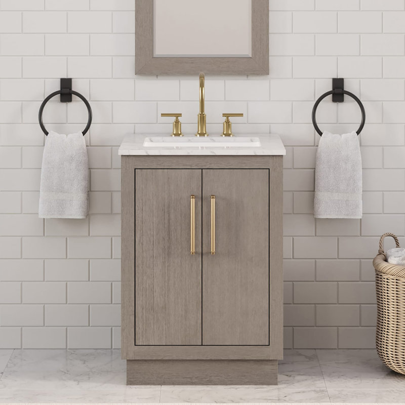 Hugo 24'' W Single Vanity, Satin Gold
