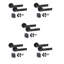 5 Pairs Modern Nova Design Premium Door Handles on Round Rose