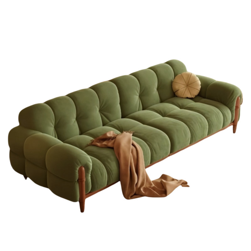 French Retro Modern Contracted Sofa 86.61'' Upholstered Sofa
