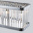 5-Light Chrome Crystal Rectangular Kitchen Island Chandelier