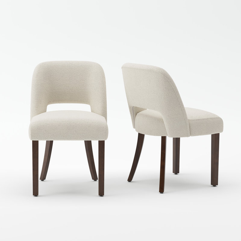 Upholstered Back Side Dining Chair, Beige