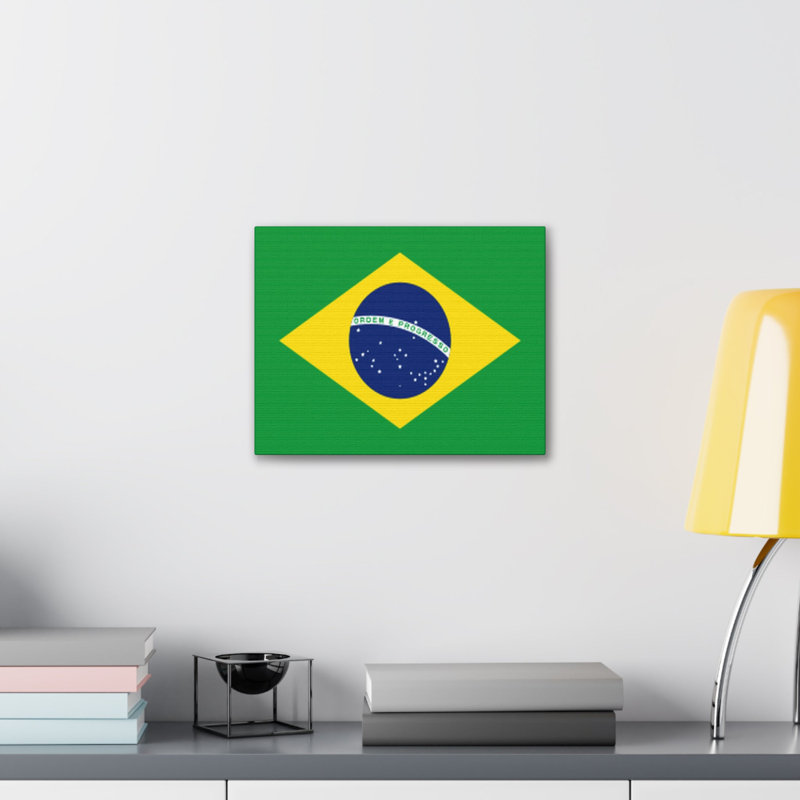"Drapeau du Brésil" sur toile, H 12 po x l 16 po