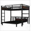Lit superposé polyvalent en métal avec options mezzanine et plateforme, clôture de sécurité surélevée et finition en bois rétro-1633469072