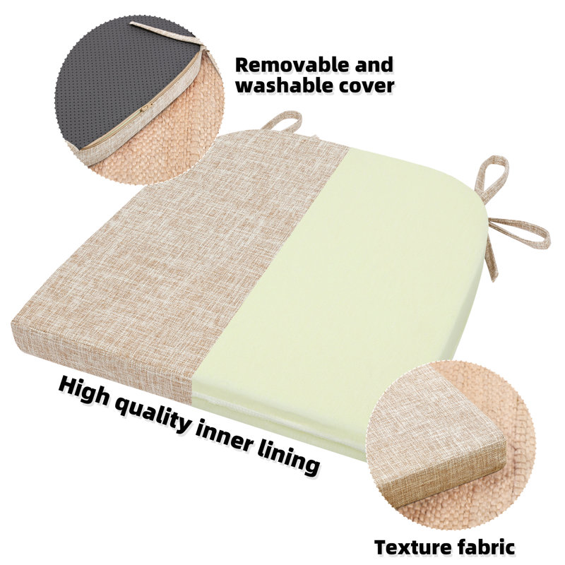 Coussin de chaise 6 pièces Latitude Run®, Beige