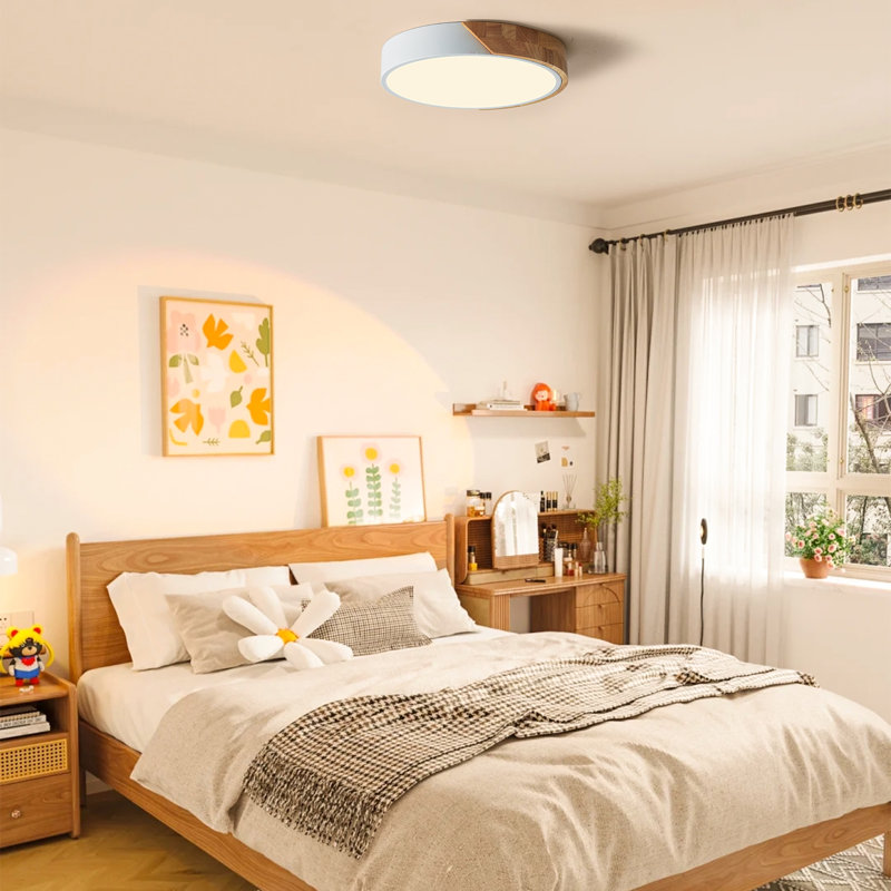 Demeshia LED Flush Mount, 3000K, White