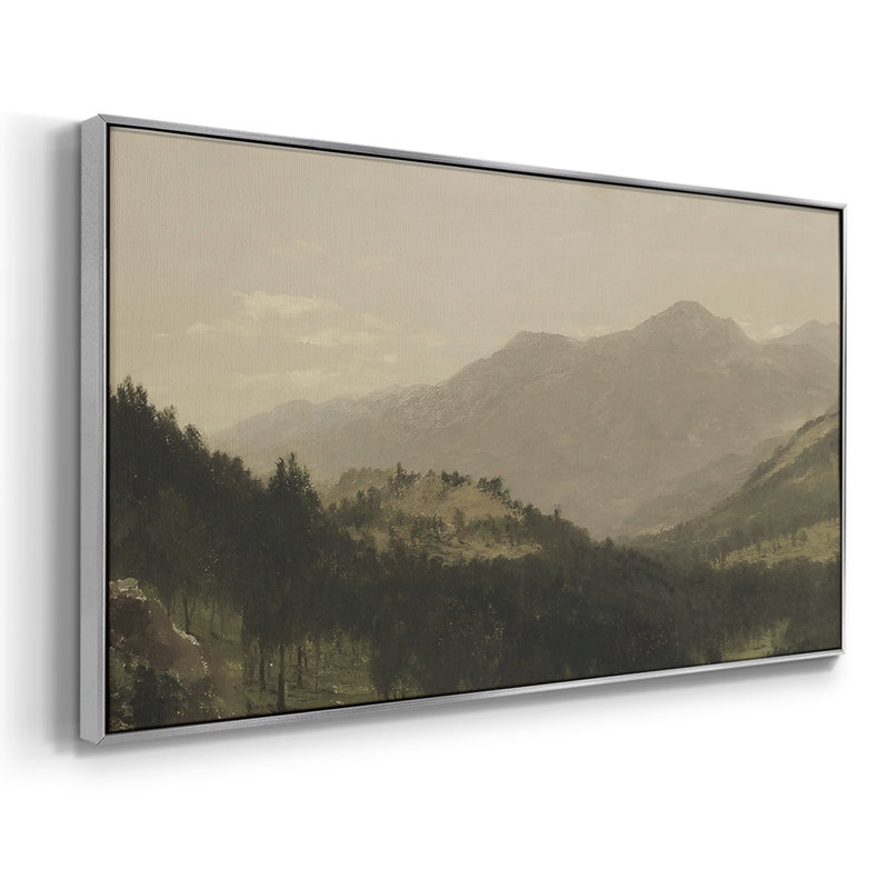 Série paysage - DCCX - Toile tendue avec châssis encadré - Prêt à être accroché, H 25 po x l 49 po, Argent argent