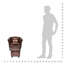 Ensemble de 2 chaises chesterfield standard en similicuir brun Chesterfield