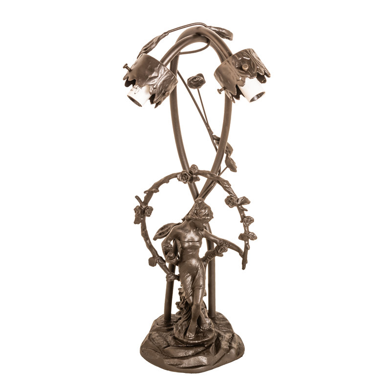 Trellis Girl Lily Table Lamp, Amber