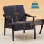 Chaise rembourrée avec pieds en bois massif-1894648885