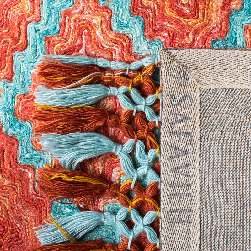 Dicarlo Hand Tufted Performance Geometric Rug, Rectangle 5' x 8'