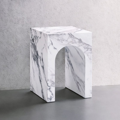 End Table, Engineered Stone Finish