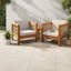 Chaises longues spacieuses, corde en bois d'acacia, sièges d'extérieur modernes