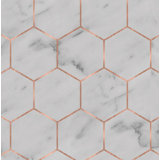 Marble Hexagon Peel & Stick Wallpaper Roll by Jamie Graney