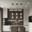 Ensemble de 3 mini-luminaires suspendus noirs à DEL modernes pour îlot de cuisine à intensité variable