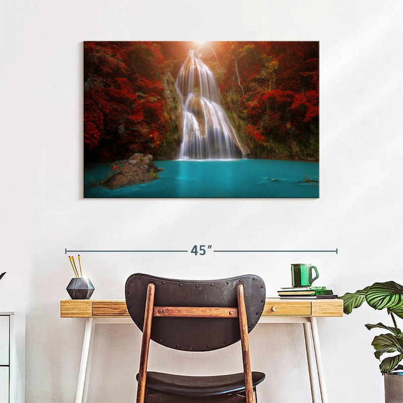 Paysage de cascade d'Alvord, H 26 po x l 39 po