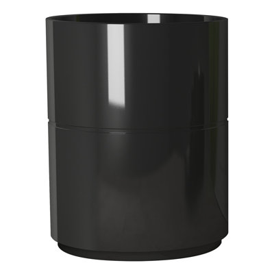 Loft Wastebasket, Black Resin,7QT