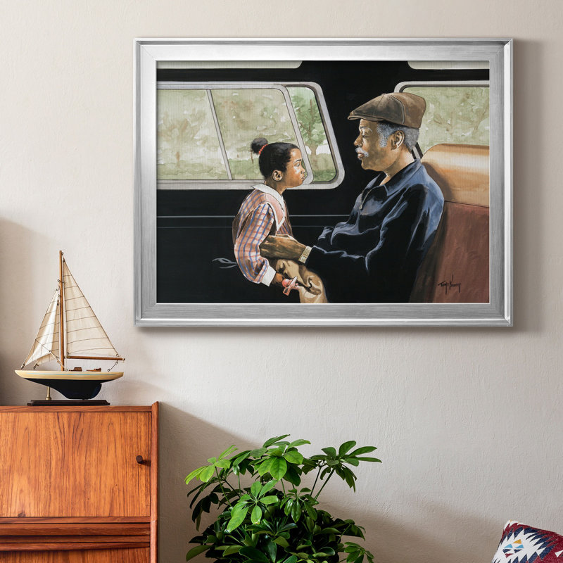 Road Trip II - peinture encadrée, H 22,5 po x l 30,5 po x P 1,5 po, Toile avec cadre argenté, Pas de tapis