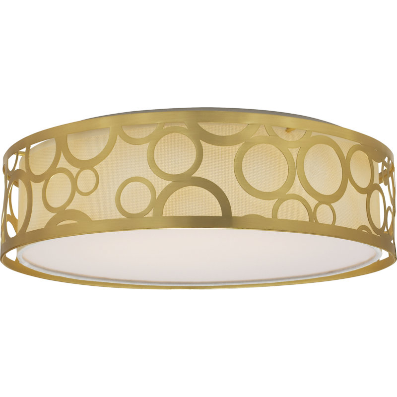 Jeffcoat LED Flush Mount, Natural Brass