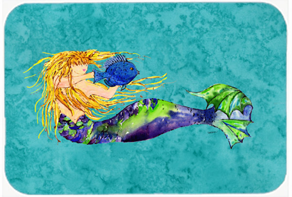 Caroline's Treasures Mermaid Glass Cutting Board