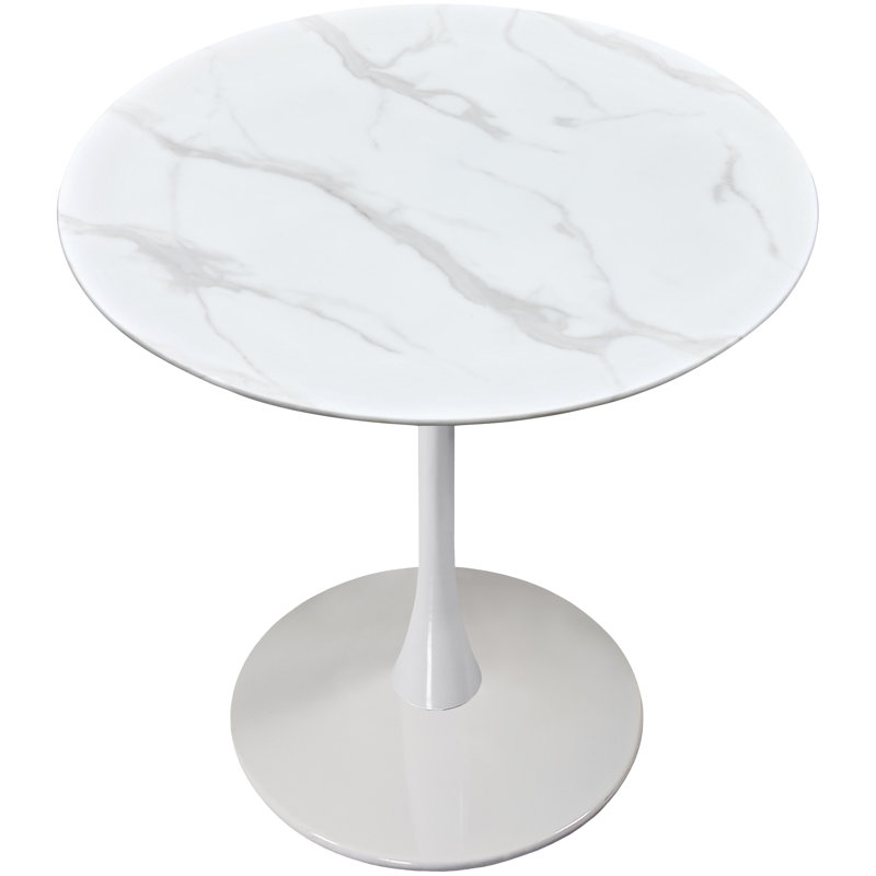 Orren Ellis Round Marble Counter height Bar Table & Reviews | Wayfair